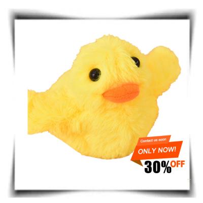 China Duck Pet Gift Squeaky Plush Size Viable Quality Yellow Interactive Pet Cat Chew Toys for sale