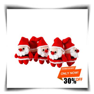 China High Quality Baby Santa Claus Doll Pendant Crochet Cute Plush Knitting Toys Knitted Gingerbread Man Doll Christmas Decorations for sale