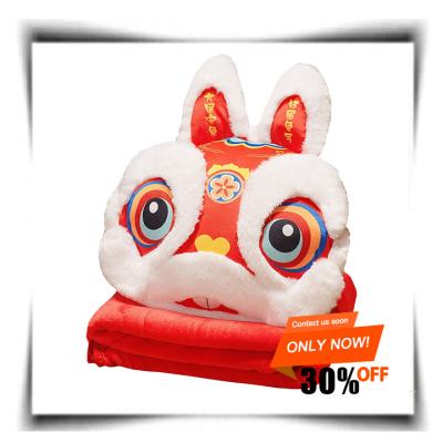 China Cartoon Radiant Rabbit Red Plush Factory Outlet Fashion Pillow Plush Toys With Soft Other Cover For The Year Of The Rabbit Present for sale