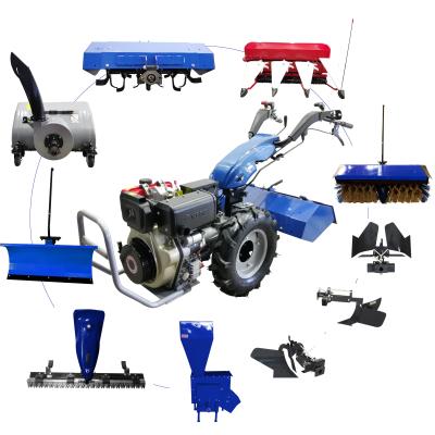 China Farms walk behind mini small two wheel farm tractor with cultivator for sale for sale