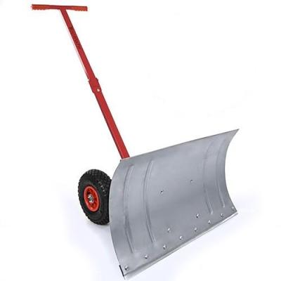 China Cheap Glvanized Leaf Hand Snow Plow With Two Wheels for sale