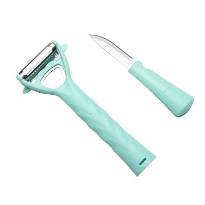 China Amazon Sustainable Product Multifunctional Peeler For Vegetable And Fruit Carrot Plastic Peeler Double End Peeler For Kitchen for sale