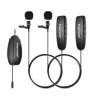 China 2020 New Design Voice Recording UHF Microphone Lavalier Wireless Microphone for Smartphones and Camera for sale