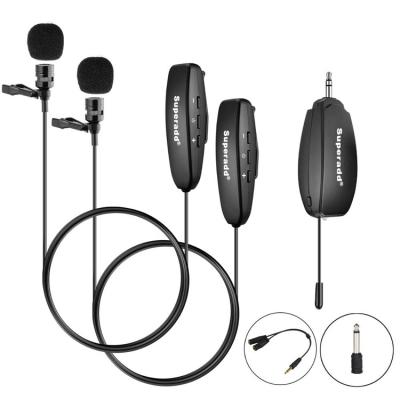 China Voice Recording UHF Camera Wireless Microphone Hidden Microphone Lapel Lavalier Wireless Microphone for sale