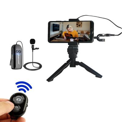 China Custom Hands Free Audio Microphone Pro Microfono Para Telefono Grabar Video Recording With Wireless Remote for sale