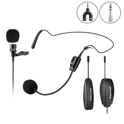 China Voice Recording Superadd Wireless Lapel and Headset Microphone System Ideal for Speakers, Fitness, Phones, Cameras for sale