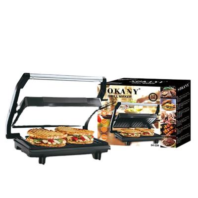 China Fast Heating Commercial Professional Electric Sokany Sandwich Panini Maker Grill Machine for sale