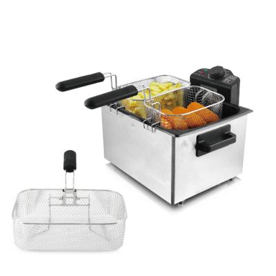 China Hotel Electric Deep Fryer 5L Machine Oven Hot Pot Fried Chicken Grill Thermostat Kitchen Adjustable Cookware for sale