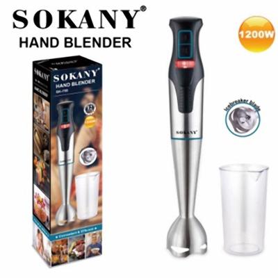 China Hot Selling High Power 220V Hand Mixer Mini Commercial Motor Held Manual Household Electric Stick Mixer SOKANY SK-758 for sale