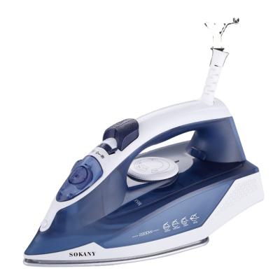 China 2022 Sokany Adjustable Temperature Control Household Steam Iron Wholesale Full Function Electric Vertical Steam Iron for sale