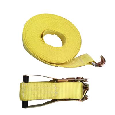 China Emergency Crash Heavy Duty Ability Tie Down Ratchet Strap With High Tenacity Polyester for sale