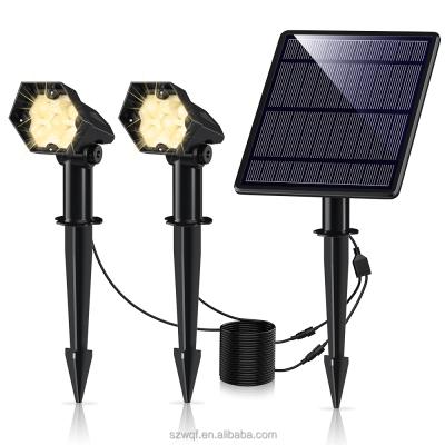 China Solar Powered LANDSCAPE High Lumen LED Solar Lights IP65 Separated Solar Panel Spotlight With Adjustable Angle Lawn Garden Lamp for sale