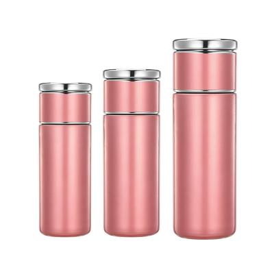 China Sustainable Double Wall Thermos Stainless Steel Tea Bottle With 304 Stainless Steel Infuser Drink Water Bottle for sale