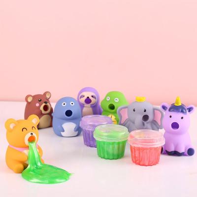 China Funny Worry Relife Toy Wholesale Cartoon Squeeze Gag Squeeze Toys Mud Prank Prank Decompressor Squeeze Duct Gag Toys for sale