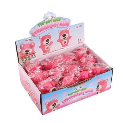 China Wholesale Funny Toys Decompression Bear Strawberry Eye Noise Squeeze Creative Cute Relife Toy Cheap Anxiety Prank Exhaling Toys for sale