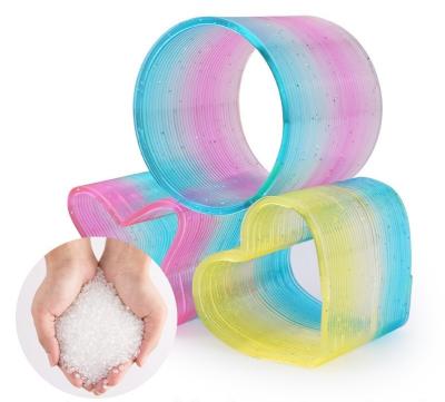 China Fun Toys For Kids Wholesale Transparent Gradient Shaped Rainbow Rings Multi-shape Rainbow Rings Children'S Gift Educational Fun Toys for sale