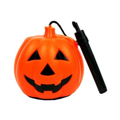 China Holiday Decorations Wholesale Flashing Skeleton Lamp Hand Held Lanterns Halloween Pumpkin Lantern Pumpkin Bucket Glow With Ghost Calls Sound Toy for sale