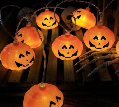 China New Design Halloween LED Pumpkin Lantern Multiple String Lights Party Bar Outdoor Decorative Decoration Ghost Colorful Lights Wholesale for sale