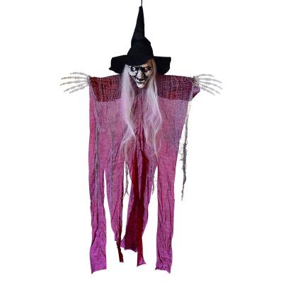 China Horror Party Decoration Halloween Props Witch Ghost Hanging Scary Ghost Haunted House Stage Decoration Skeleton Props for sale