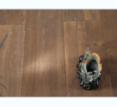 China Modern Brushed Smoked Oak Engineered Timber Wood Flooring Flooring for sale