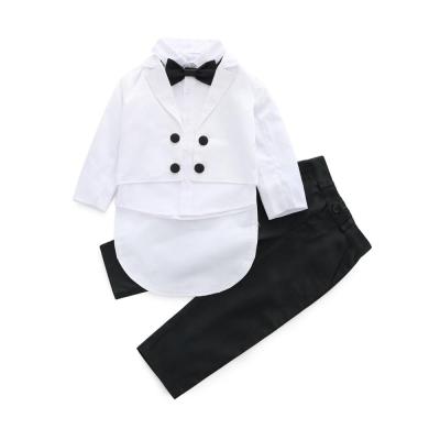 China New Fashion Boys Wedding Dress Swallowtail Dress Formal Boy Handsome Bow Tie 3 Pieces Clothing Set for sale