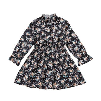 China Hot sale 2021new style plus size baby dresses floral fashion long sleeve princess dress kids dresses for girls for sale