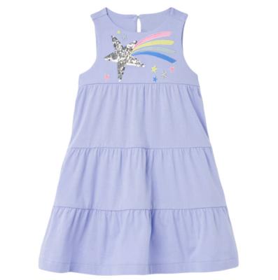 China 100% Sleeveless Little Brand Virtuoso Baby Girls Kids Soft Cotton Summer Breathable Kids Dresses Casual Dress for sale