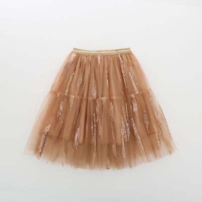 China 2020 Wholesale Anti-wrinkle new style baby TU TU skirt High Quality Tulle Cake Skirt Sequins Tulle Princess Skirt for sale