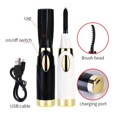 China Private label USB Rechargeable Eyelash Curler Beauty Item Heated Eyelash Curler for sale