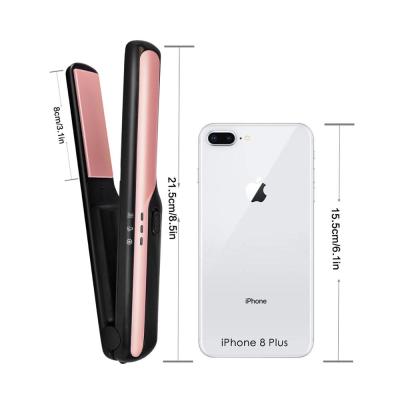 中国 Mini hair Iron 2 in 1 wireless hair straightener with USB Charging hair curler in 3D Floating Design 販売のため