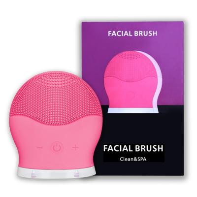 中国 wholesale waterproof facial cleansing brush electric silicone facial cleansing face brush cleanser 販売のため