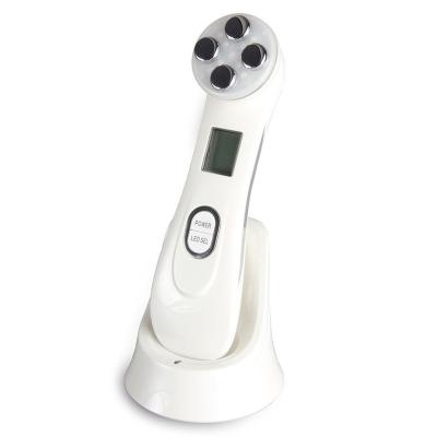 China Hot selling rf ems beauty instrument 5 in 1 RF EMS face massager with 5 LEDs for sale