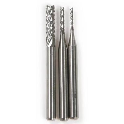 China Hole Position 2.4-3.175mm Carbide Corn PCB Bits Endmill 3.175mm End Mill Fiberglass Cutter Fiberglass Milling Fishtail Cutter High Precision for sale