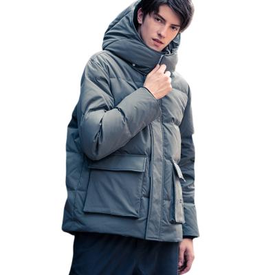 China Anti-wrinkle OEM Mens Winter Jackets Coats Custom Elastic Cuffs Cropped Padded Puffer Jacket For Men Custom Windproof  Down Jacket Men for sale