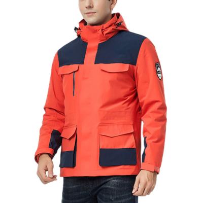 China Breathable OEM 2023 factory outlet popular protective windbreaker waterproof breathable hooded with detachable lining men's 3 in 1 jacket for sale