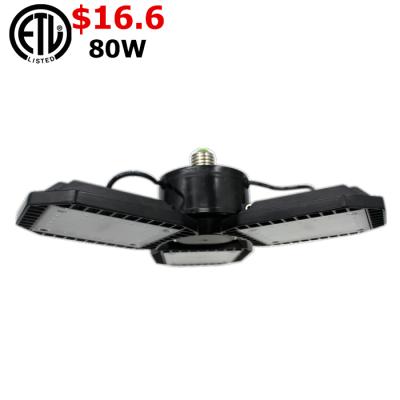 China Garden 5000K Shenzhen Factory E26/E27 80W 100W Led Deformable Garage Lights Workshop Light for sale