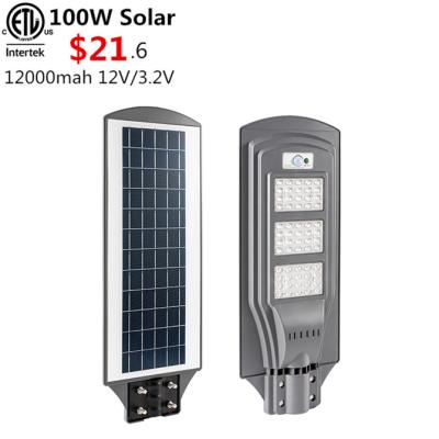 China New design 10000lm 175w solar powered street lights outdoor waterproof smd&cob ​​module solar street light for sale