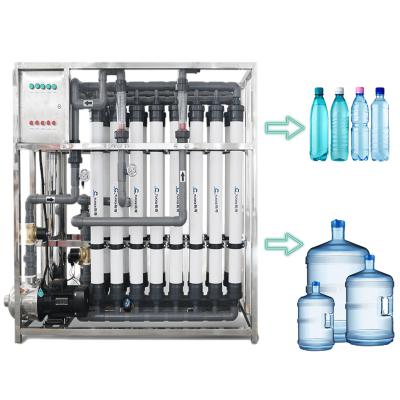 China Hotels 4000LPH Bag Water UF Ultrafiltration Mineral Water UV Water Treatment Equipment for sale