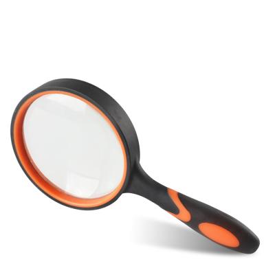 China Low Vision Glass Aid Plastic Magnifier with Bent Handle for Reading for sale