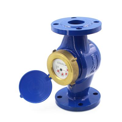 China Multi-jet factory supply household anti-freeze-drying direct tap water 4 point water meter flange mechanical dry water meter for sale