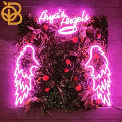 China Paty Free Custom Design Neon Light Hotel/Bar/Home/Wedding Decoration LED Flex Neon Sign Wall Lights Neon Wings for sale