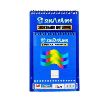 China A7 Spiral Shorthand Notebook A5 Spiral Notebook with Custom Printing Exercise Book for Office for sale