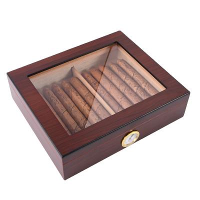 China Factory Wholesale Price Hot Sale Wooden Portable Electronic Cigar Humidor Display Case for sale