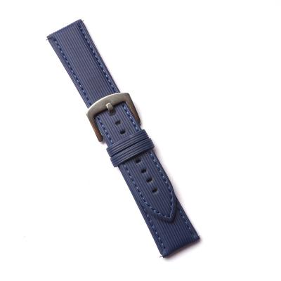 China Fashion. Stylish Sport Fasion For iwatch Series 6 Slim Blue Leather Loop 44mm In Sales Promotion for sale