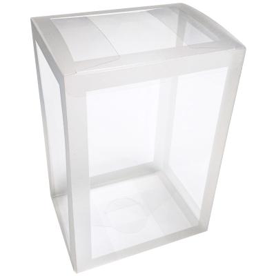 China Recycled Materials 9cm Rectangle stock Custom Blank Frosted PP Packaging Box Transparent PET Box Clear PVC Plastic Box for sale