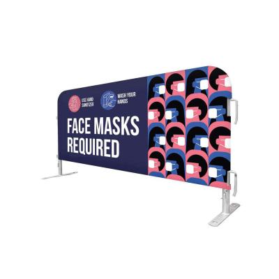 China Changed Design Outdoor Events Sports Crowd Control Vinyl Mesh Barrier Barricade Fence Cover Banner for sale