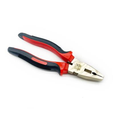 China Plastic Molded Non-Sparking Safety Forged Hand Tools Non-Sparking Explosion Proof Beryllium Copper Pliers Cut Used For Cutting And Crimping for sale