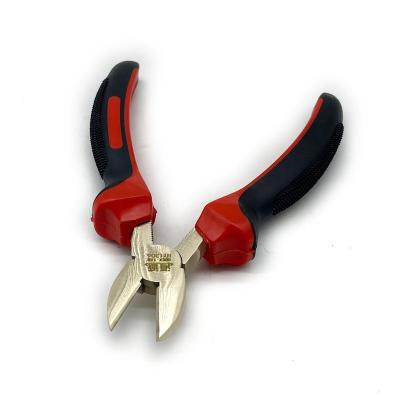 China Non-magnetic Non-sparking Diagonal Molded Plastic Beryllium Copper Alloy Cutter Tool The Diagonal Side Cutter Flat Pliers for sale