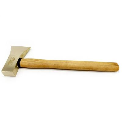 China Non Sparking Anit-Explosion Wooden Ax Handle Al-Cu Safety Hand Tools HY1516 for sale