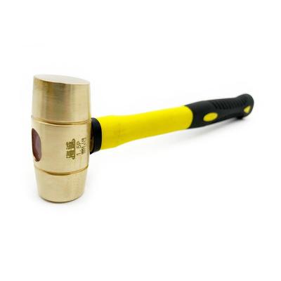 China Explosion Proof Cooper Hammer With Double Sided Brass Handle Safety Tools Non Sparking Tools Ground for sale